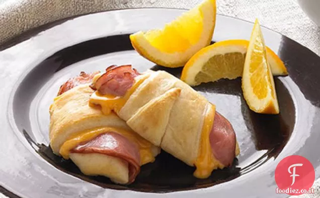 Prosciutto caldo e formaggio Roll-Up