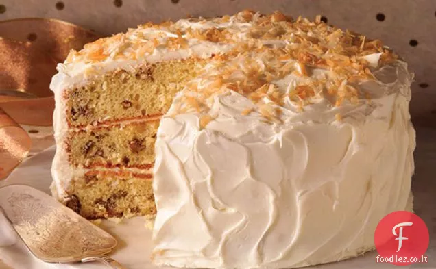 Torta budino al cocco e noci pecan
