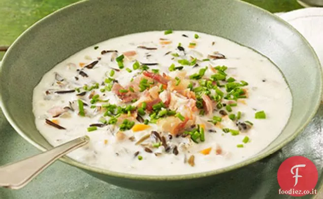 Zuppa cremosa di riso selvatico