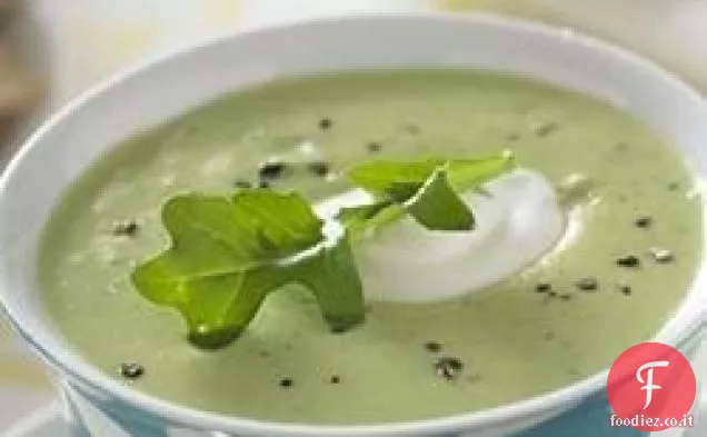 Zuppa cremosa di rucola Edamame
