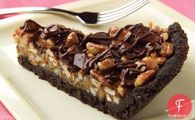 Pezzo di cioccolato-Torta al caramello