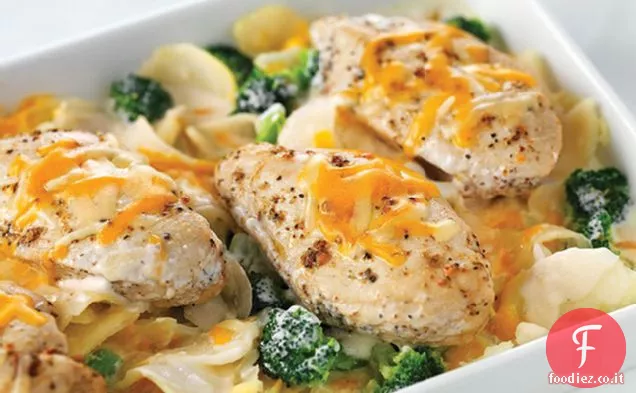 Divan di broccoli, patate e pollo
