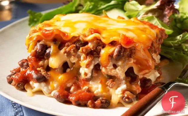 Lasagna al peperoncino e formaggio