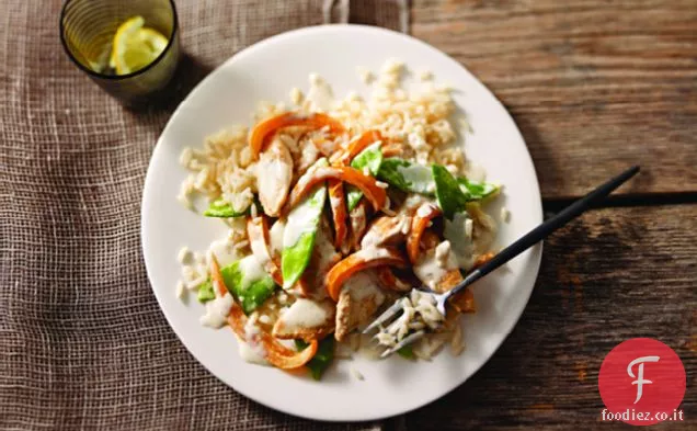 Pollo al limone con piselli