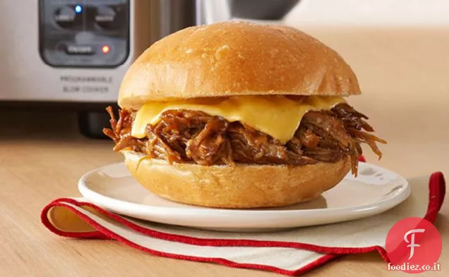 Panini di maiale barbecue a cottura lenta