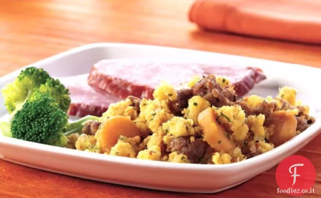 Salsiccia e ripieno di patate dolci