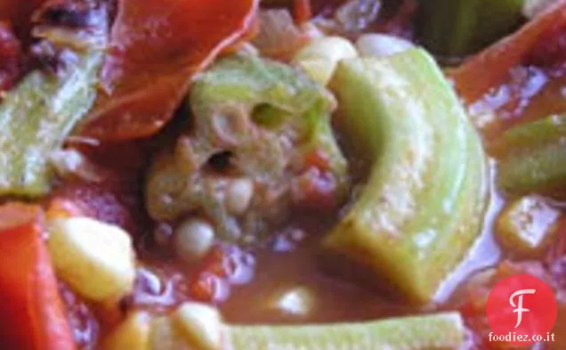 Cena stasera: gombo, mais e pomodori