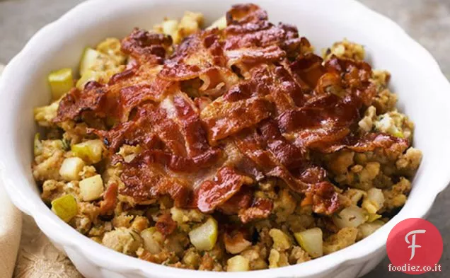 Ripieno di pancetta, pera e noce con pioggerellina d'acero