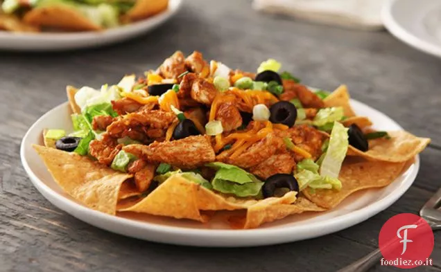Insalata di taco di pollo caldo