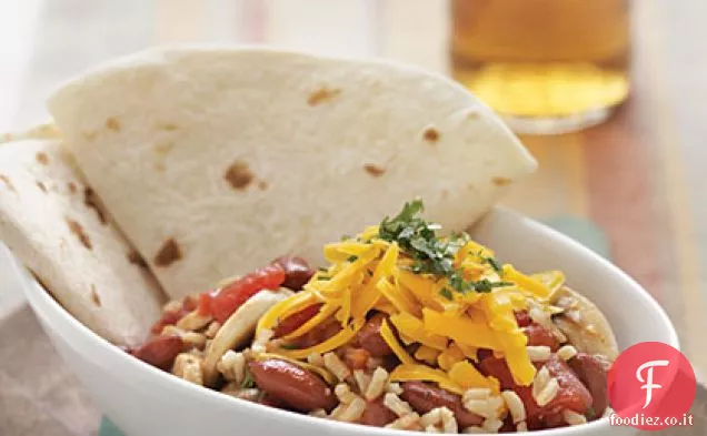 Fagioli rossi e riso del sud-ovest