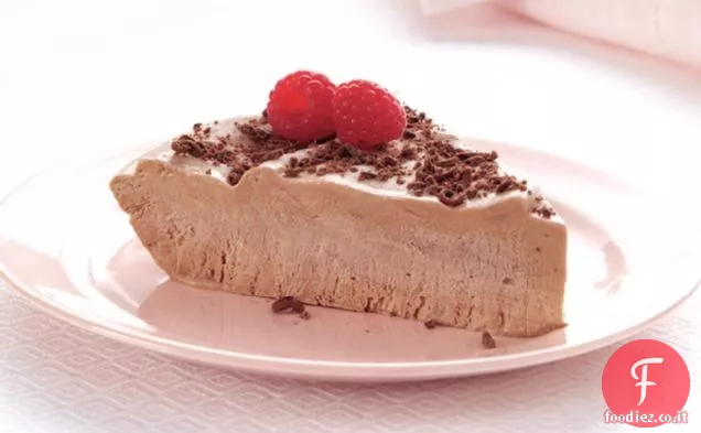 Torta di formaggio al cioccolato e lamponi surgelati