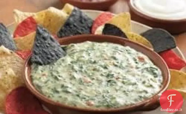 Tuffo di Queso di spinaci festivo