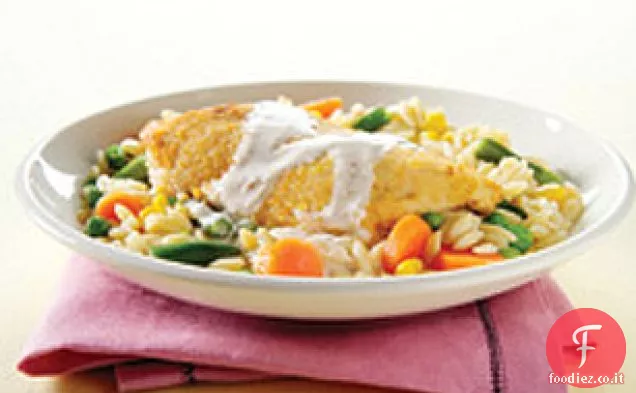 Parmigiano di pollo cremoso per due