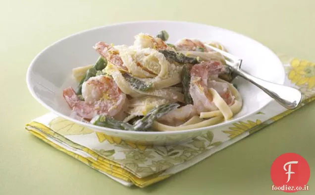 Fettuccine di gamberi cremosi