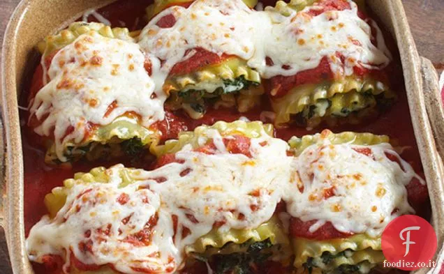 Involtini di lasagne agli spinaci