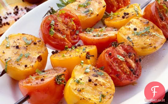 Pomodori alla griglia con Vinaigrette al Basilico