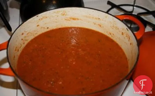 Zuppa di Pomodoro arrosto con Pancetta croccante
