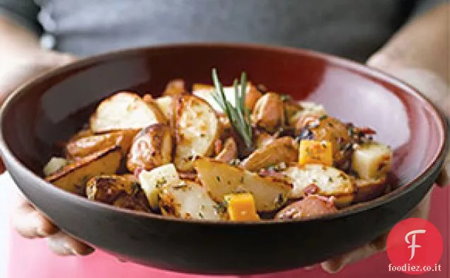 Patate arrosto con pancetta e formaggio