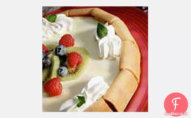 Cheesecake senza cottura con crosta di biscotti facile