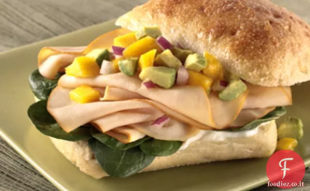 Salsa di mango-Panino al pollo