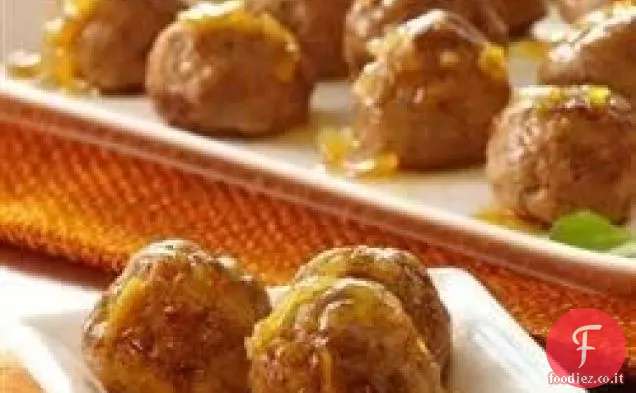 Polpette di tacchino glassate all'arancia