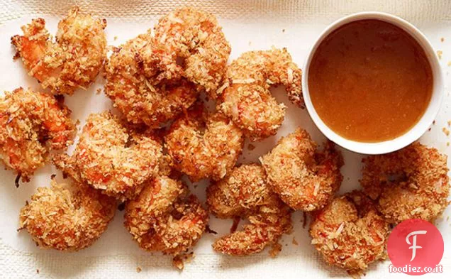 Gamberetti al cocco con salsa di immersione dolce e piccante