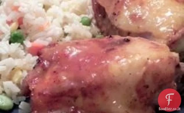 Pollo alla griglia con glassa di mango piccante