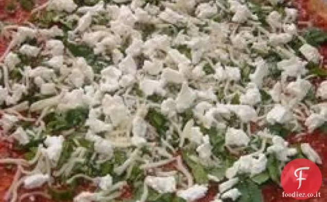 Pizza al basilico e Formaggio di capra