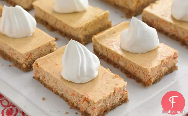 Barrette di cheesecake alla carota