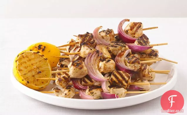 Pollo greco alla griglia Kabobs