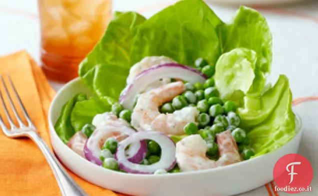 Insalata di gamberetti e piselli