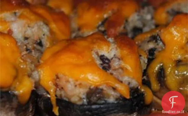 Funghi ripieni di gamberetti