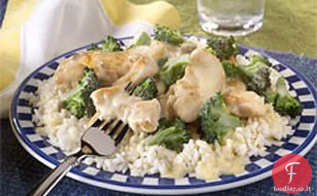 Riso facile, pollo e broccoli