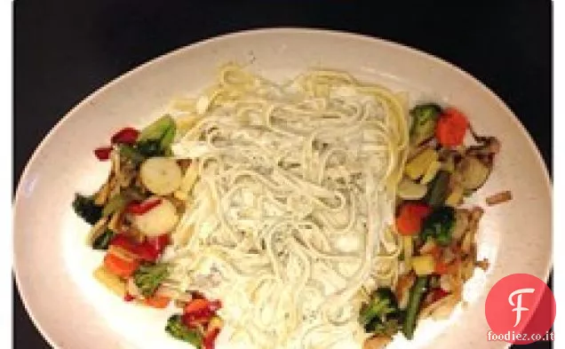Tagliatelle afrodisiache con salsa di Formaggio Erborinato