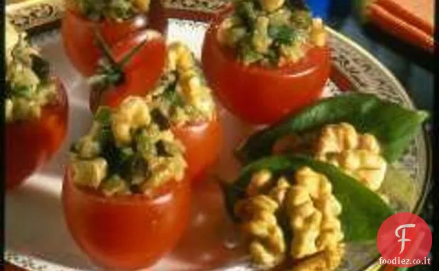 Cappucci arrostiti di melanzane e noci