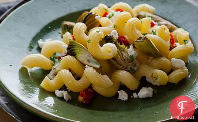 Pasta di carciofi, Pomodori secchi e Caprini