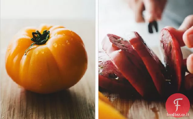 Una semplice insalata di pomodoro + burrata
