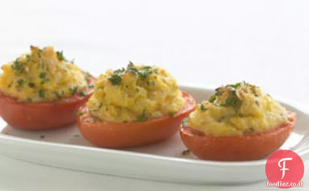 Polenta cremosa Pomodori ripieni di cimelio