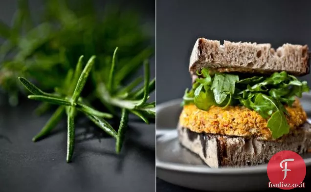 Hamburger di fagioli bianchi con Rosmarino e pomodori secchi