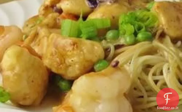Pollo e gamberetti