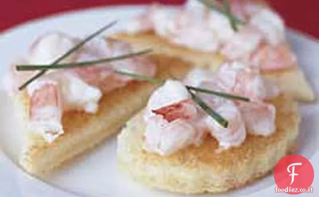 Tartine di gamberi