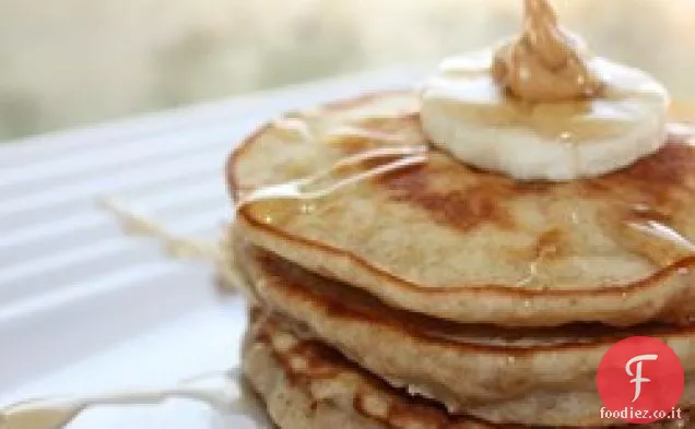 Frittelle di banana e burro di arachidi