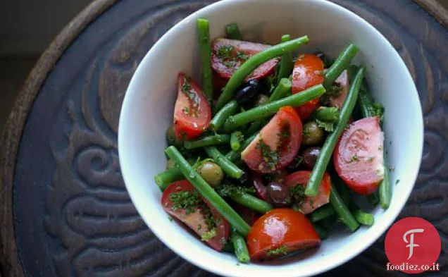 Insalata di fagioli verdi e pomodori