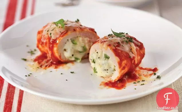 Roll-up di pollo italiano a cinque formaggi