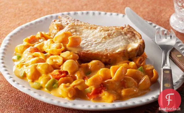 Conchiglie messicane e braciole di maiale