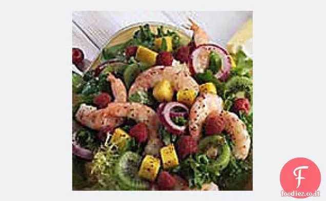 Insalata fresca di gamberetti fruttati