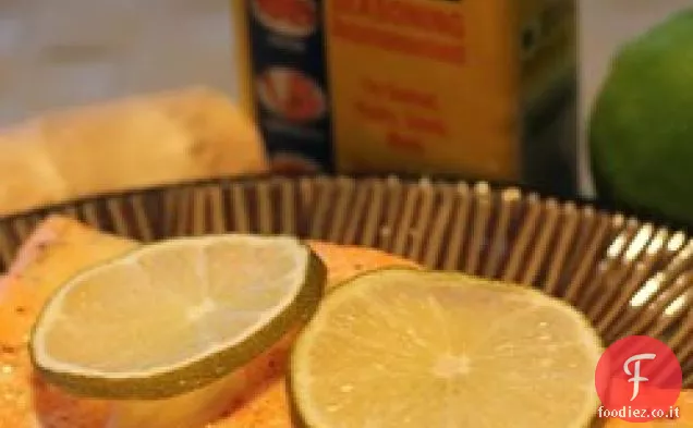 Salmone allo zenzero e lime
