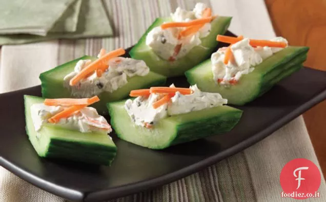 Crema di formaggio ' n Morsi di cetriolo alle erbe