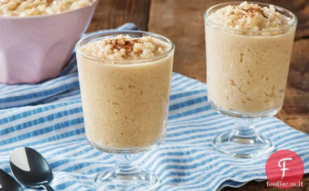 Budino di riso al cocco e caramello