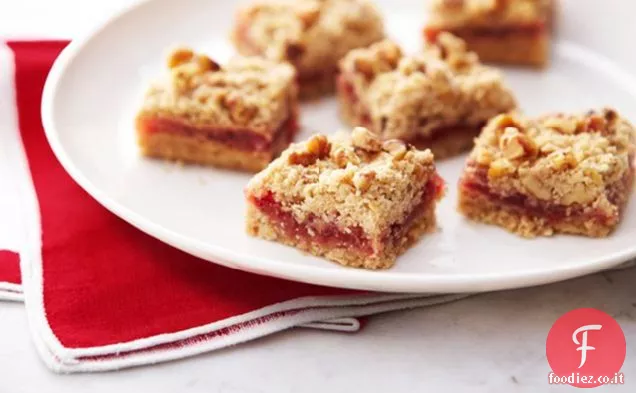 Quadrati di marmellata di fragole